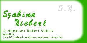 szabina nieberl business card